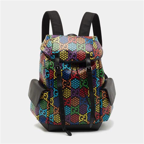 gucci psychedelic backpack|Gucci GG Psychedelic Canvas & Leather Backpack.